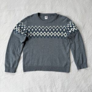 Gap Factory Kids Fair Isle Blue Pattern Knit Sweater Size XXL (14-16)